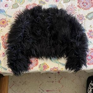 Black Faux Fur Sweater